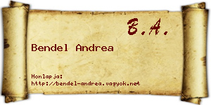 Bendel Andrea névjegykártya